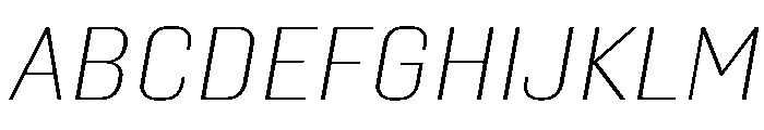 Kapitol ThinItalic Instance Font UPPERCASE