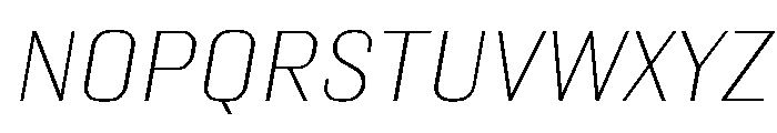 Kapitol ThinItalic Instance Font UPPERCASE