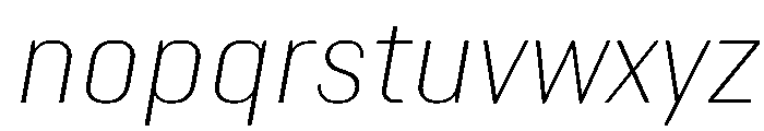Kapitol ThinItalic Instance Font LOWERCASE