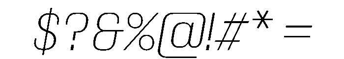 Kapitol ThinItalic Font OTHER CHARS