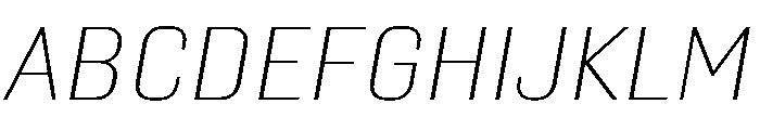Kapitol ThinItalic Font UPPERCASE