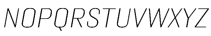 Kapitol ThinItalic Font UPPERCASE