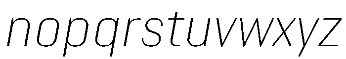 Kapitol ThinItalic Font LOWERCASE