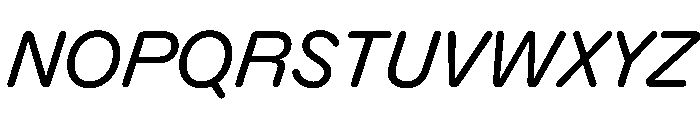 KarlST RegularItalic Font UPPERCASE