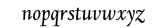 Kaatskill Regular Italic Font LOWERCASE