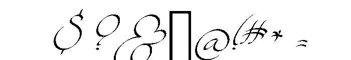 Kaligrafia Galana Swashes Font OTHER CHARS