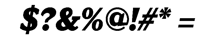 Kandal Black Italic Font OTHER CHARS