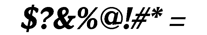 Kandal Bold Italic Font OTHER CHARS