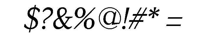 Kandal Book Italic Font OTHER CHARS