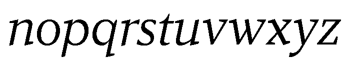 Kandal Book Italic Font LOWERCASE