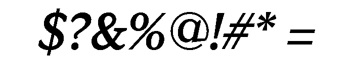Kandal Medium Italic Font OTHER CHARS