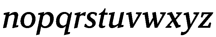 Kandal Medium Italic Font LOWERCASE
