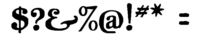 Kane Regular Font OTHER CHARS