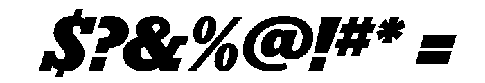 Karnak Black Italic Font OTHER CHARS