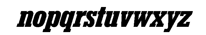 Karnak Condensed Black Italic Font LOWERCASE