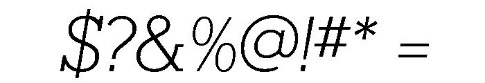 Karnak Light Italic Font OTHER CHARS