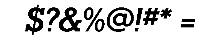 Karnak Medium Italic Font OTHER CHARS