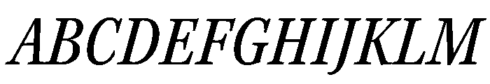 Kepler 3 Caption Condensed Italic Font UPPERCASE