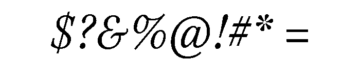Kepler 3 Caption Condensed Light Italic Font OTHER CHARS