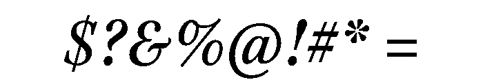 Kepler 3 Caption Condensed Medium Italic Font OTHER CHARS