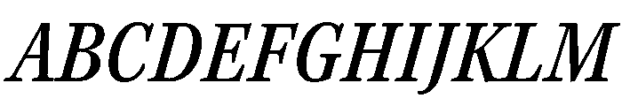 Kepler 3 Caption Condensed Medium Italic Font UPPERCASE