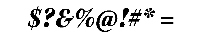 Kepler 3 Condensed Black Italic Font OTHER CHARS