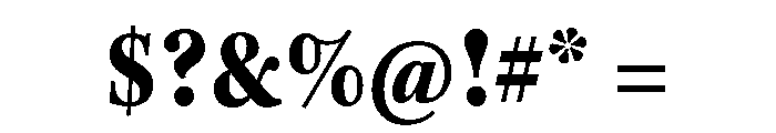 Kepler 3 Condensed Black Font OTHER CHARS