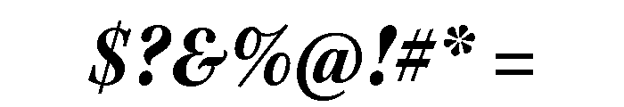 Kepler 3 Condensed Bold Italic Font OTHER CHARS