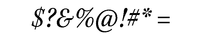 Kepler 3 Condensed Italic Font OTHER CHARS