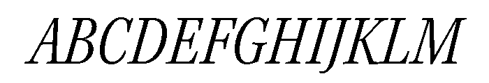 Kepler 3 Condensed Light Italic Font UPPERCASE