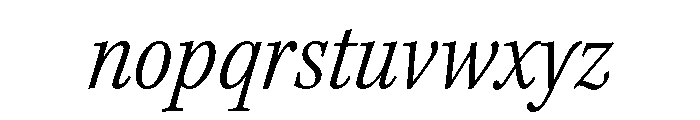 Kepler 3 Condensed Light Italic Font LOWERCASE