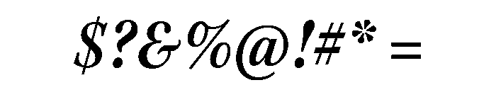 Kepler 3 Condensed Semibold Italic Font OTHER CHARS