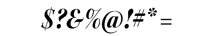 Kepler 3 Display Condensed Bold Italic Font OTHER CHARS