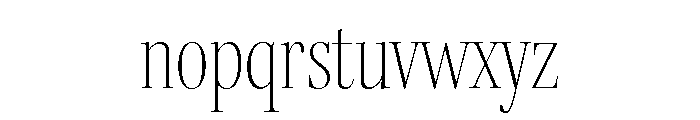 Kepler 3 Display Condensed Extra Light Font LOWERCASE