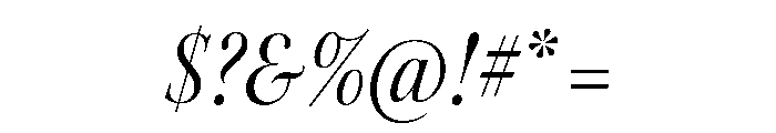 Kepler 3 Display Condensed Italic Font OTHER CHARS