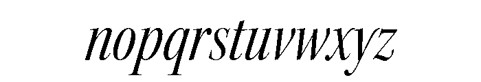 Kepler 3 Display Condensed Italic Font LOWERCASE