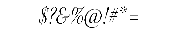Kepler 3 Display Condensed Light Italic Font OTHER CHARS
