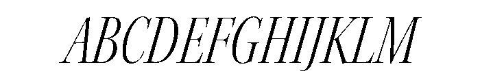 Kepler 3 Display Condensed Light Italic Font UPPERCASE
