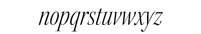 Kepler 3 Display Condensed Light Italic Font LOWERCASE