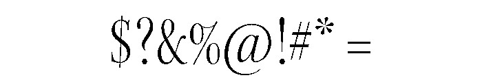 Kepler 3 Display Condensed Light Font OTHER CHARS