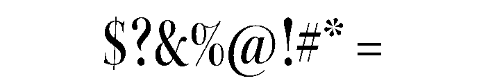 Kepler 3 Display Condensed Medium Font OTHER CHARS