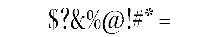 Kepler 3 Display Condensed Font OTHER CHARS