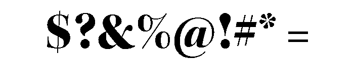 Kepler 3 Display Extra Bold Font OTHER CHARS