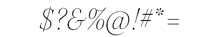 Kepler 3 Display Extra Light Italic Font OTHER CHARS