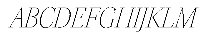 Kepler 3 Display Extra Light Italic Font UPPERCASE