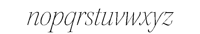 Kepler 3 Display Extra Light Italic Font LOWERCASE
