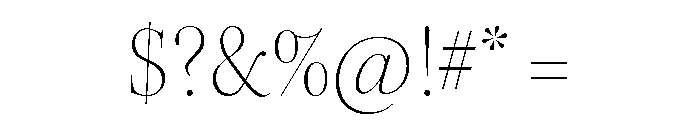 Kepler 3 Display Extra Light Font OTHER CHARS