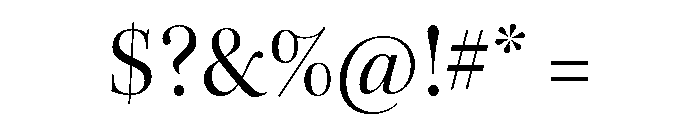 Kepler 3 Display Regular Font OTHER CHARS