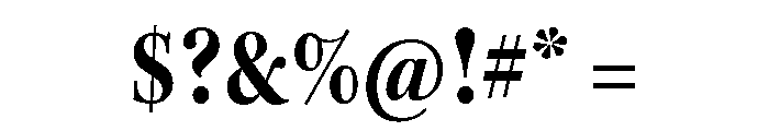 Kepler 3 Subhead Condensed Bold Font OTHER CHARS