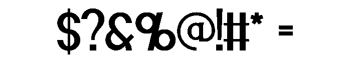 Kebayoran Font OTHER CHARS